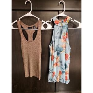 2 dressy tanks womens/girls- small